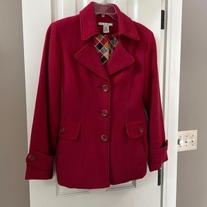 Cabi Red Pea Coat